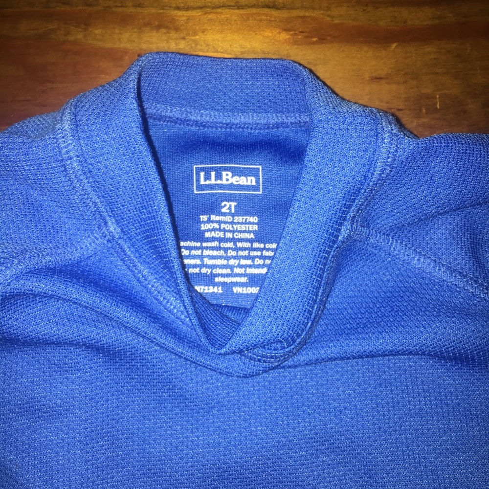 LL Bean Toddler ‘Colbalt Sea’ Long Underwear Set